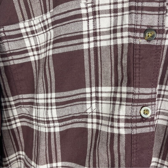 CARHARTT Womens Flannel Fleece Lined Workwear Purple Plaid Shacket Shirt XL - Picture 8 of 10
